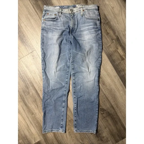 AG Adriano Goldschmied Jeans Womens 32R Blue Isabelle High Rise Straight Crop - Picture 7 of 11